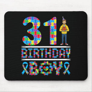 Autism Awareness 31st Birthday Boy Puzzle Piece 31 Mouse Mat