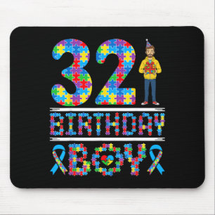 Autism Awareness 32nd Birthday Boy Puzzle Piece 32 Mouse Mat