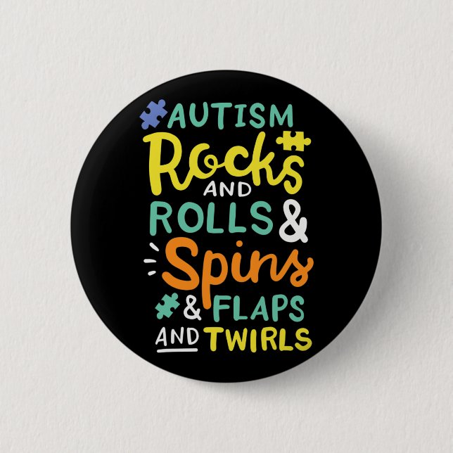 Autism Awareness 3  6 Cm Round Badge (Front)