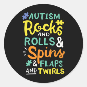 Autism Awareness 3 Classic Round Sticker