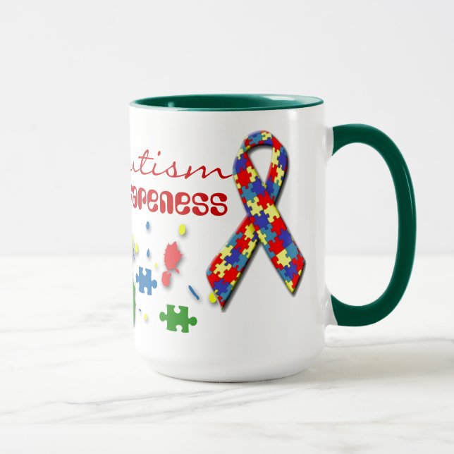 Autism Awareness #4  Ringer Mug (Right)