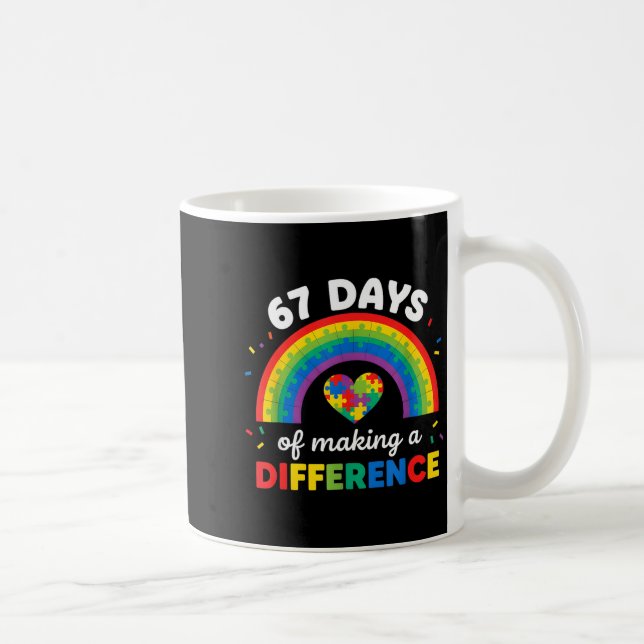 Autism Awareness 67 Days Of Making A Difference 6  Coffee Mug (Right)