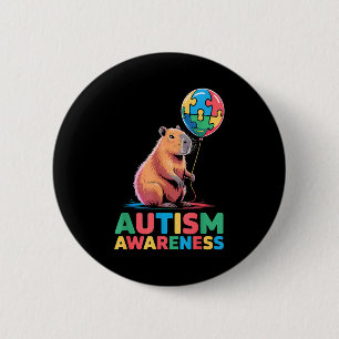 Autism awareness 6 cm round badge