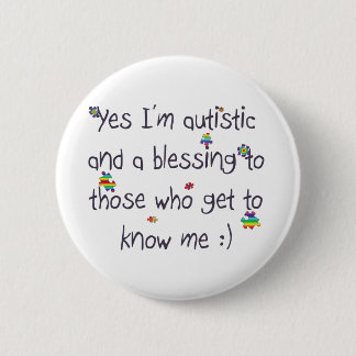 Autism awareness 6 cm round badge