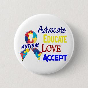 Autism Awareness 6 Cm Round Badge