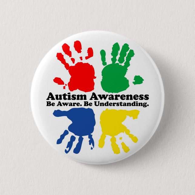 Autism Awareness 6 Cm Round Badge (Front)