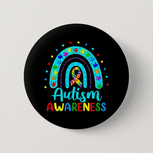 Autism Awareness 6 Cm Round Badge (Front)