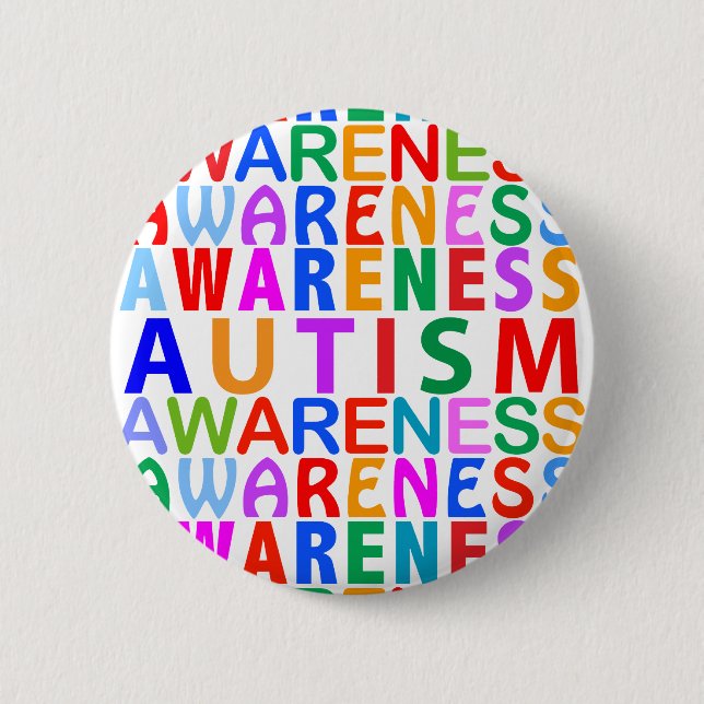 Autism Awareness 6 Cm Round Badge (Front)