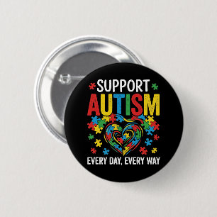Autism awareness 6 cm round badge
