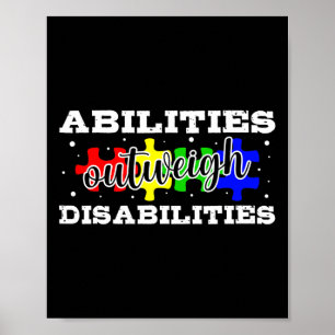 Autism Awareness - Abilities Outweigh Disabilities Poster