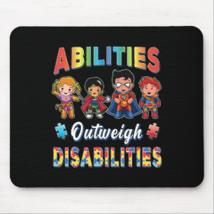 Autism Awareness Abilities Outweigh Disabilities T Mouse Mat