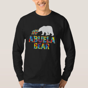 Autism Awareness Abuela Bear Puzzle Support Autist T-Shirt