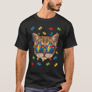 Autism Awareness Abyssinian Puzzle Sunglasses Auti T-Shirt