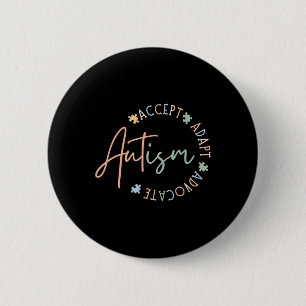 Autism Awareness Accept Adapt Advocate Autism Mum 6 Cm Round Badge