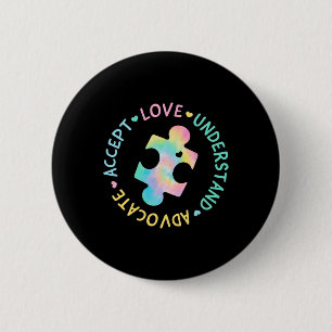 Autism Awareness Accept Adapt Advocate Autism Mum  6 Cm Round Badge