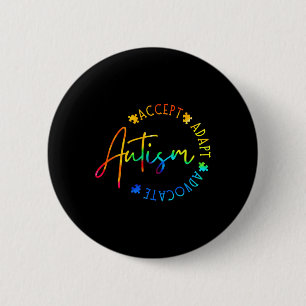 Autism Awareness Accept Adapt Advocate Autism Mum 6 Cm Round Badge