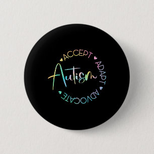 Autism Awareness Accept Adapt Advocate Autism Mum 6 Cm Round Badge