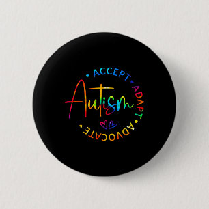 Autism Awareness Accept Adapt Advocate Autism Mum 6 Cm Round Badge