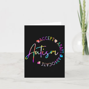 Autism Awareness Accept Adapt Advocate Autism Mum  Card