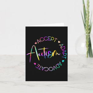 Autism Awareness Accept Adapt Advocate Autism Mum Card