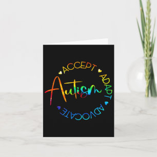 Autism Awareness Accept Adapt Advocate Autism Mum  Card
