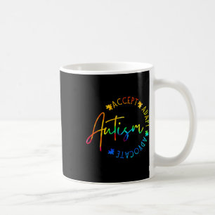 Autism Awareness Accept Adapt Advocate Autism Mum Coffee Mug