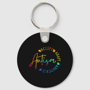 Autism Awareness Accept Adapt Advocate Autism Mum Key Ring