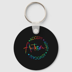 Autism Awareness Accept Adapt Advocate Autism Mum Key Ring