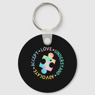 Autism Awareness Accept Adapt Advocate Autism Mum  Key Ring