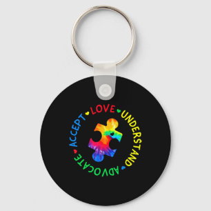 Autism Awareness Accept Adapt Advocate Autism Mum Key Ring