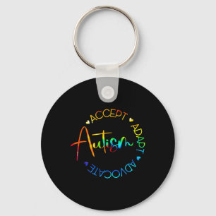 Autism Awareness Accept Adapt Advocate Autism Mum  Key Ring