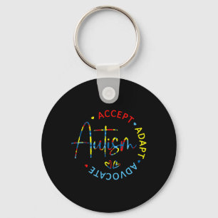 Autism Awareness Accept Adapt Advocate Autism Mum Key Ring