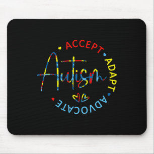 Autism Awareness Accept Adapt Advocate Autism Mum Mouse Mat