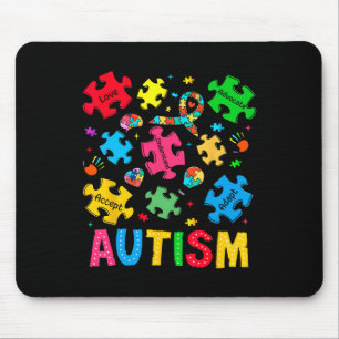Autism Awareness Accept Adapt Advocate Autism Mum Mouse Mat