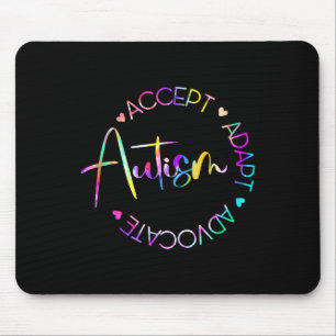 Autism Awareness Accept Adapt Advocate Autism Mum Mouse Mat