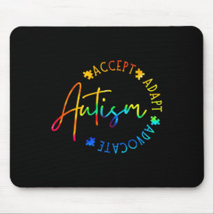 Autism Awareness Accept Adapt Advocate Autism Mum Mouse Mat