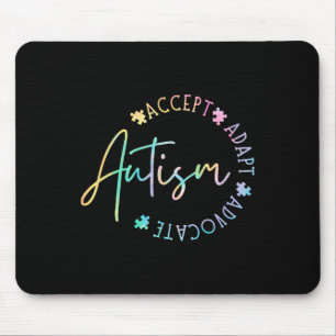 Autism Awareness Accept Adapt Advocate Autism Mum Mouse Mat