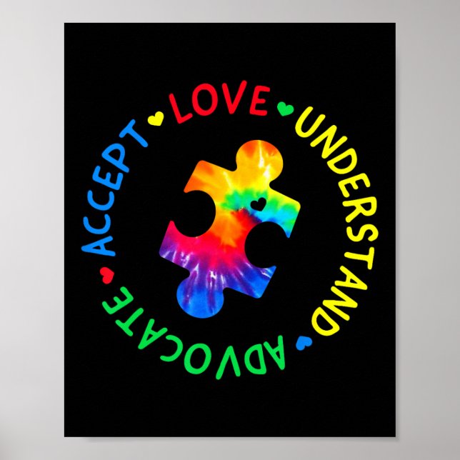 Autism Awareness Accept Adapt Advocate Autism Mum  Poster (Front)