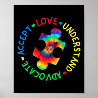 Autism Awareness Accept Adapt Advocate Autism Mum Poster