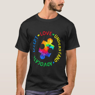 Autism Awareness Accept Adapt Advocate Autism Mum T-Shirt