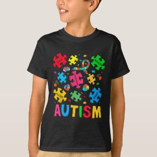 Autism Awareness Accept Adapt Advocate Autism Mum T-Shirt
