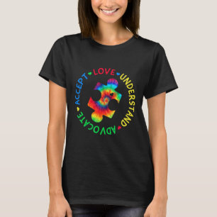 Autism Awareness Accept Adapt Advocate Autism Mum T-Shirt