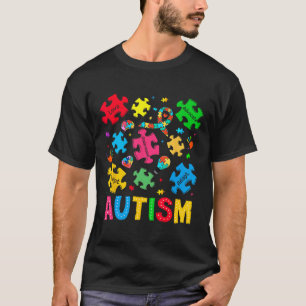 Autism Awareness Accept Adapt Advocate Autism Mum T-Shirt