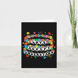 Autism Awareness Accept Love Understand Bracelet G Card