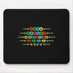 Autism Awareness Accept Love Understand Friendship Mouse Mat