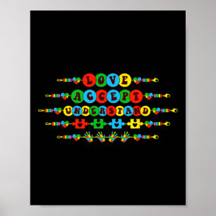 Autism Awareness Accept Love Understand Friendship Poster
