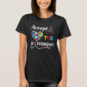 Autism Awareness Accept The Different Unmasking Au T-Shirt