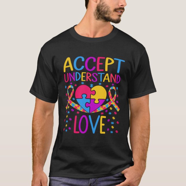 Autism Awareness - Accept Understand Love ASD Pull T-Shirt (Front)