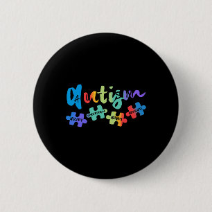 Autism Awareness Accept Understand Love Asd Rainbo 6 Cm Round Badge