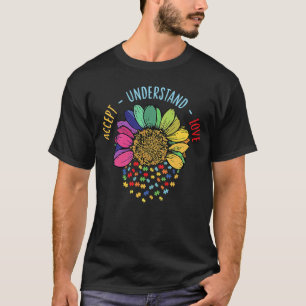 Autism Awareness Accept Understand Love ASD Rainbo T-Shirt